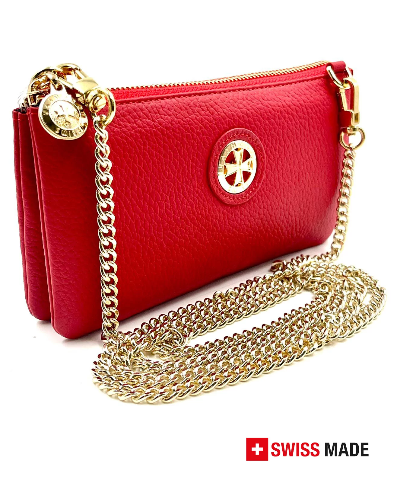 Клатч 9245-Polo Red натуральная кожа NARVIN