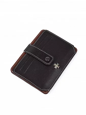 Кредитница картхолдер NARVIN 9105-Vegetta Brown из натуральной кожи