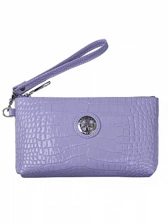 Сумочка для телефона 9247-Croco Lavanda натуральная кожа Narvin