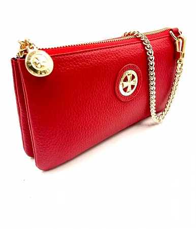 Клатч 9245-Polo Red натуральная кожа NARVIN