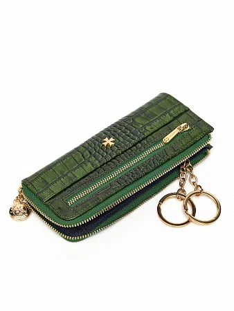 Ключница 9279-Croco Green натуральная кожа NARVIN