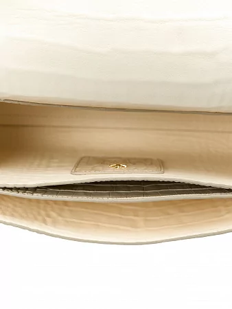 Сумка 9811-Croco Beige натуральная кожа Narvin