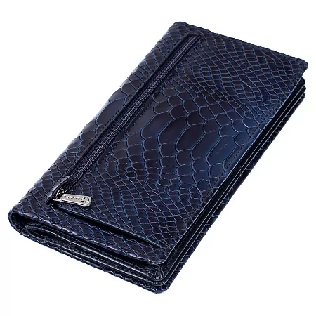 Кошелек 9680-Anaconda D.Blue натуральная кожа Narvin