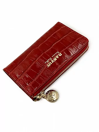 Ключница 9278-Croco Red натуральная кожа Narvin