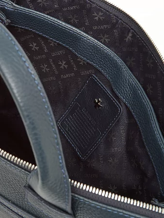Портфель-сумка 9772-Polo D.Blue натуральная кожа