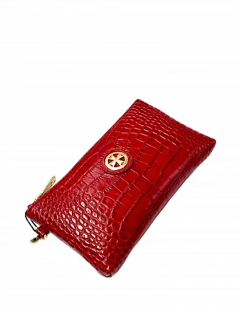 Сумочка для телефона 9247-Croco Red натуральная кожа Narvin