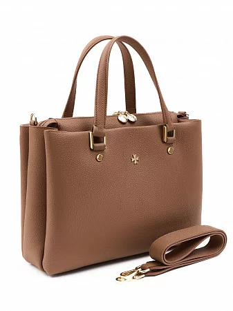 Сумка 9804-Polo Caramel натуральная кожа Narvin