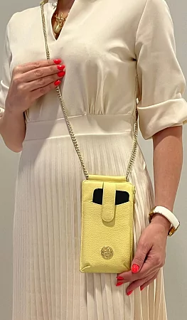 Сумочка для телефона 9244-Polo Lemon натуральная кожа Narvin