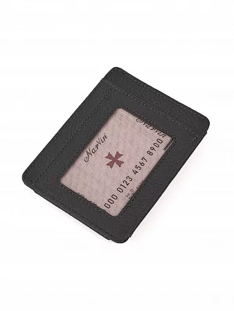 Кредитница картхолдер NARVIN 9105-Polo Brown из натуральной кожи