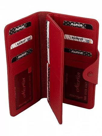 Кошелек 9650-Polo Red натуральная кожа Narvin