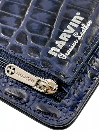  Кошелек 9654.Bambino D.Blue натуральная кожа Narvin из натуральной кожи 