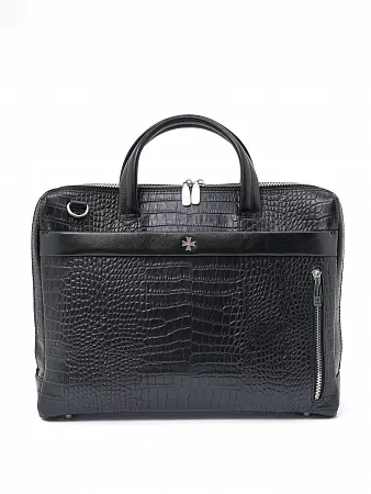 Портфель-сумка 9752-Aligro Black из натуральной кожи NARVIN