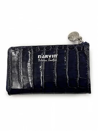 Ключница 9278-Croco D.Blue натуральная кожа Narvin