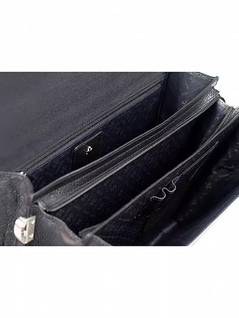 Портфель 9733-Polo Black натуральная кожа NARVIN