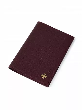 Обложка для паспорта 9159-Polo Cherry NARVIN натуральная кожа