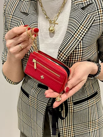 Ключница 9278-Polo Red натуральная кожа Narvin