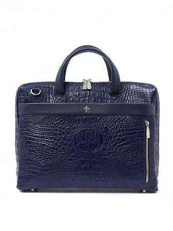Портфель-сумка 9752-Bambino D.Blue из натуральной кожи NARVIN