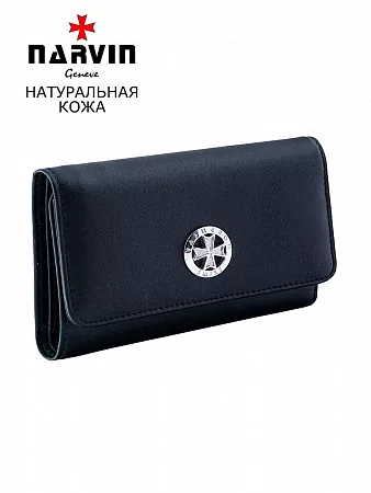 Кошелек 9579-Palermo Black натуральная кожа Narvin