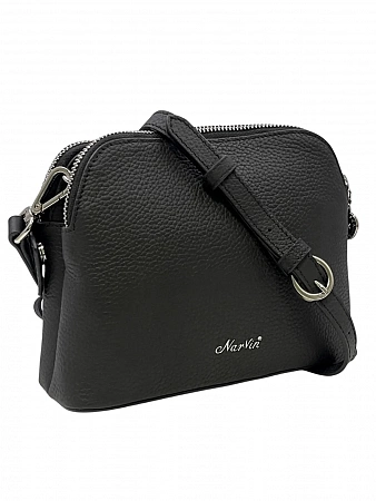 Сумка 9814-Polo Black / Croco натуральная кожа Narvin