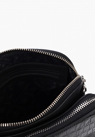 Сумка 9814-Polo Black / Croco натуральная кожа Narvin