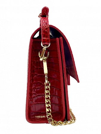 Сумка 9811-Croco Red натуральная кожа Narvin