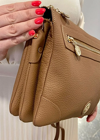 Сумка 9809-Polo Caramel натуральная кожа Narvin