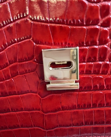 Сумка 9811-Croco Red натуральная кожа Narvin